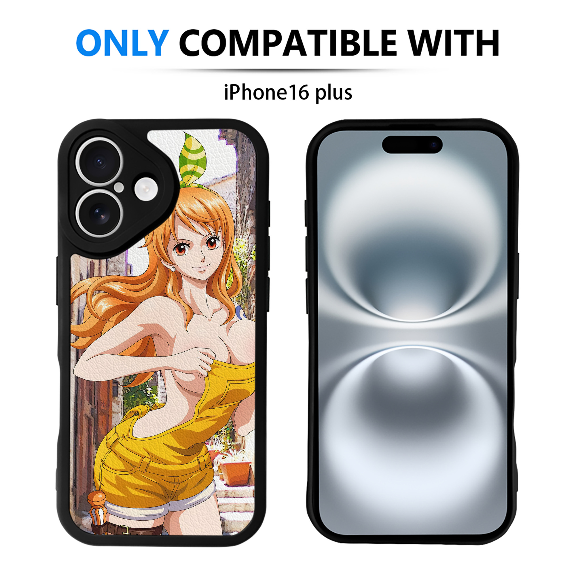 （画像用） ワンピース ONE PIECE 【iPhone 16シリーズ対応】シリコンスマホケース（レザー調） 材質：シリコン